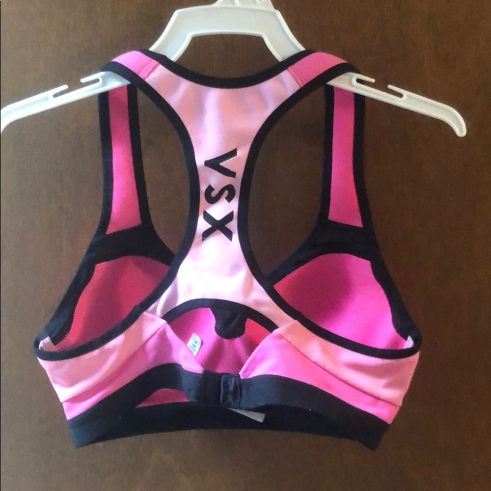 Victoria’s Secret Pink With Black Sports Bra, 32B - Picture 2 of 2